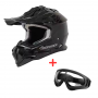خوذة FOX V1 racing Shiny black و نظارة BSDDP الرياضية