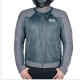 جاكيت دراجات نارية STAR كلاسيكي – رمادي / أزرق غامق