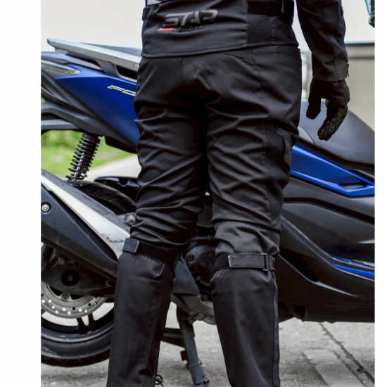 بنطال دراجات نارية STAR شبكي صيفي – أسود