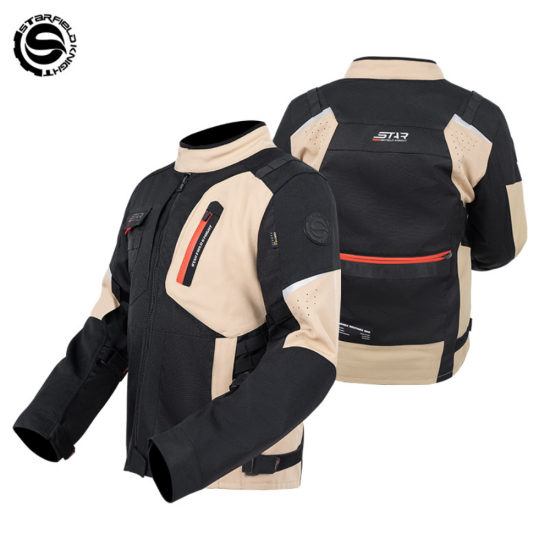 جاكيت دراجات نارية STAR أدفنتشر – بيج / أسود