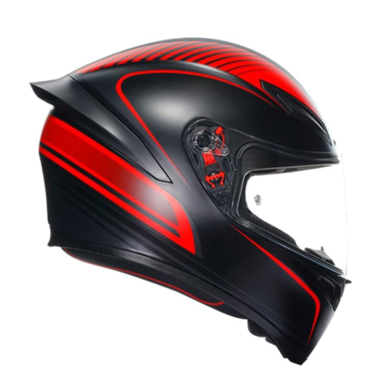 خوذة K1 S AGV E2206 WARMUP MATT BLACK/RED, 025
