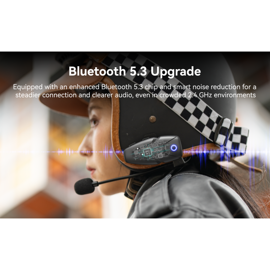 سماعه Helmet Bluetooth Headset 2X AMAX