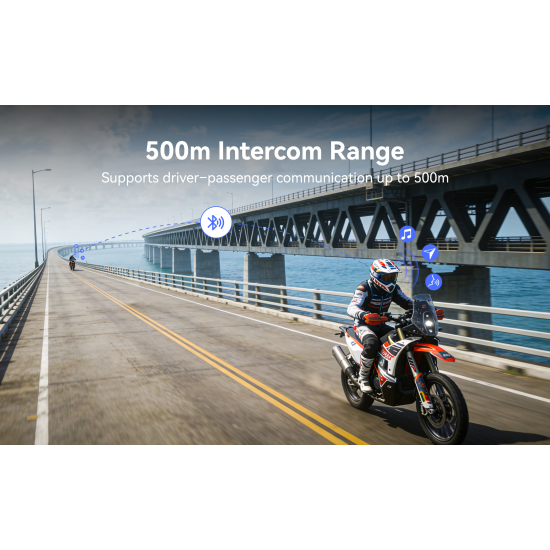 سماعه Helmet Bluetooth Headset 2X AMAX