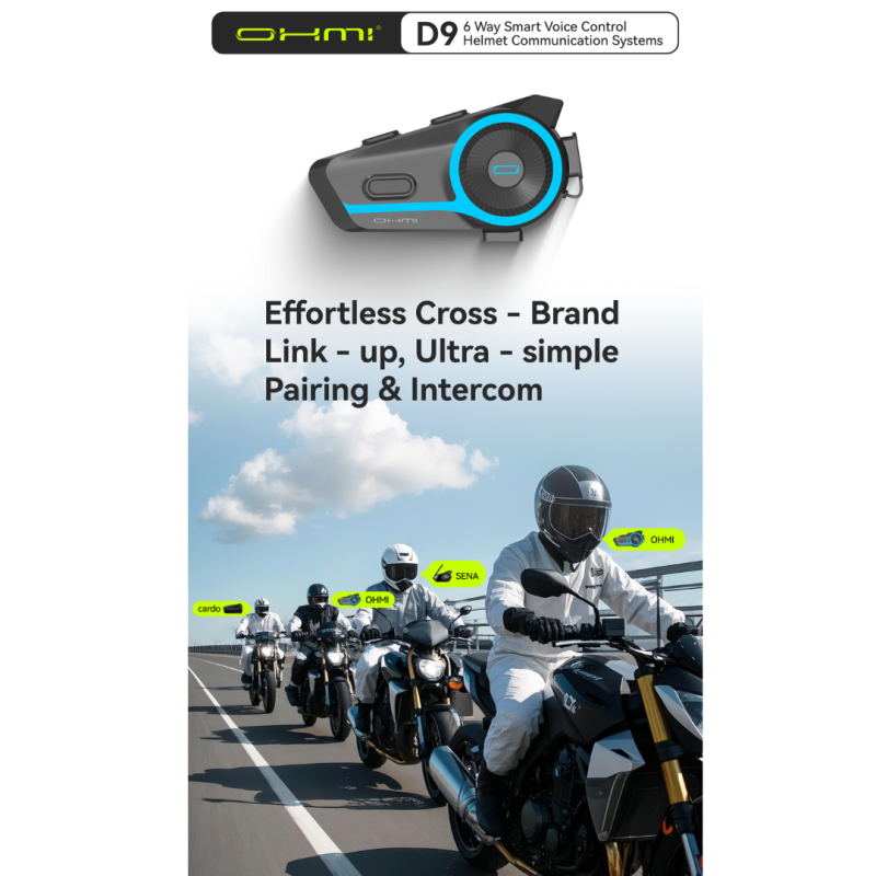 سماعه Helmet Bluetooth Headset D9
