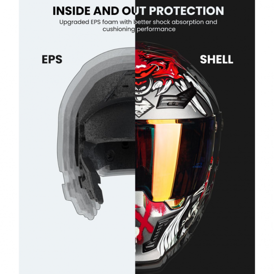 خوذة دراجة نارية لكامل الوجه من ماركة ILM