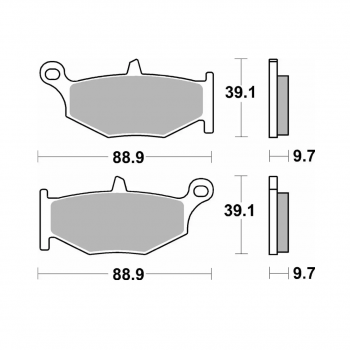 فحمات فرامل SBS 833LS حلفية (Low Sinter)