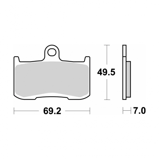 فحمات فرامل SBS 782H.HS حلفية (High Sinter)