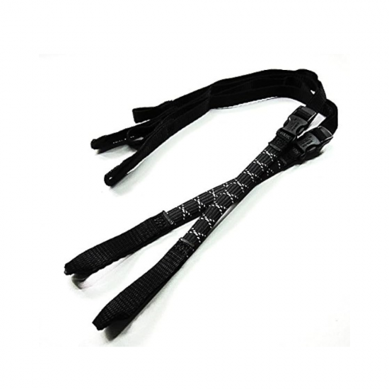 رباط COMMUTER ADJ. stretch strap 300 to 720 x 12mm (black reflective) - 2 pack