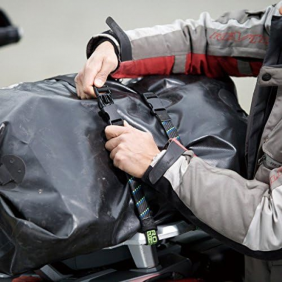 رباط COMMUTER ADJ. stretch strap 300 to 720 x 12mm (black reflective) - 2 pack