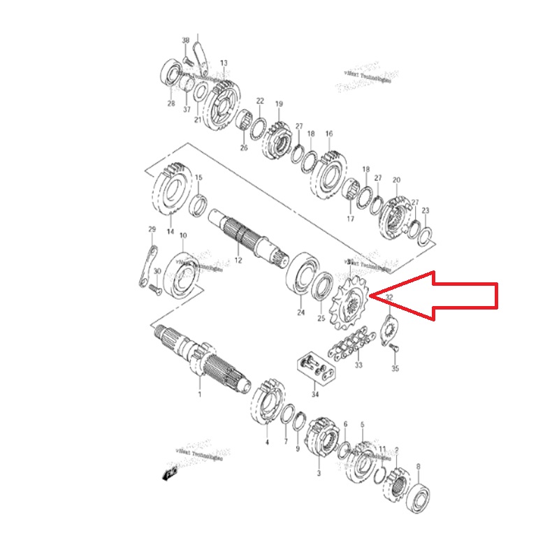 ساعة جنزير امامي Z400 وكالة