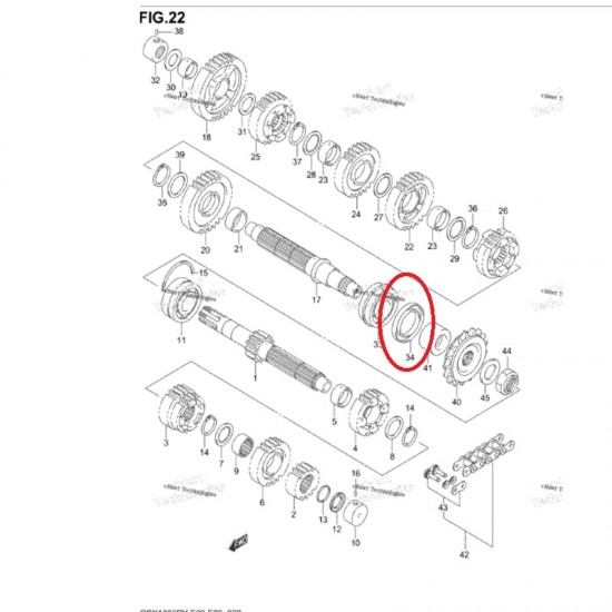 صوفة ساعة امامي 600 / 750 GSXR