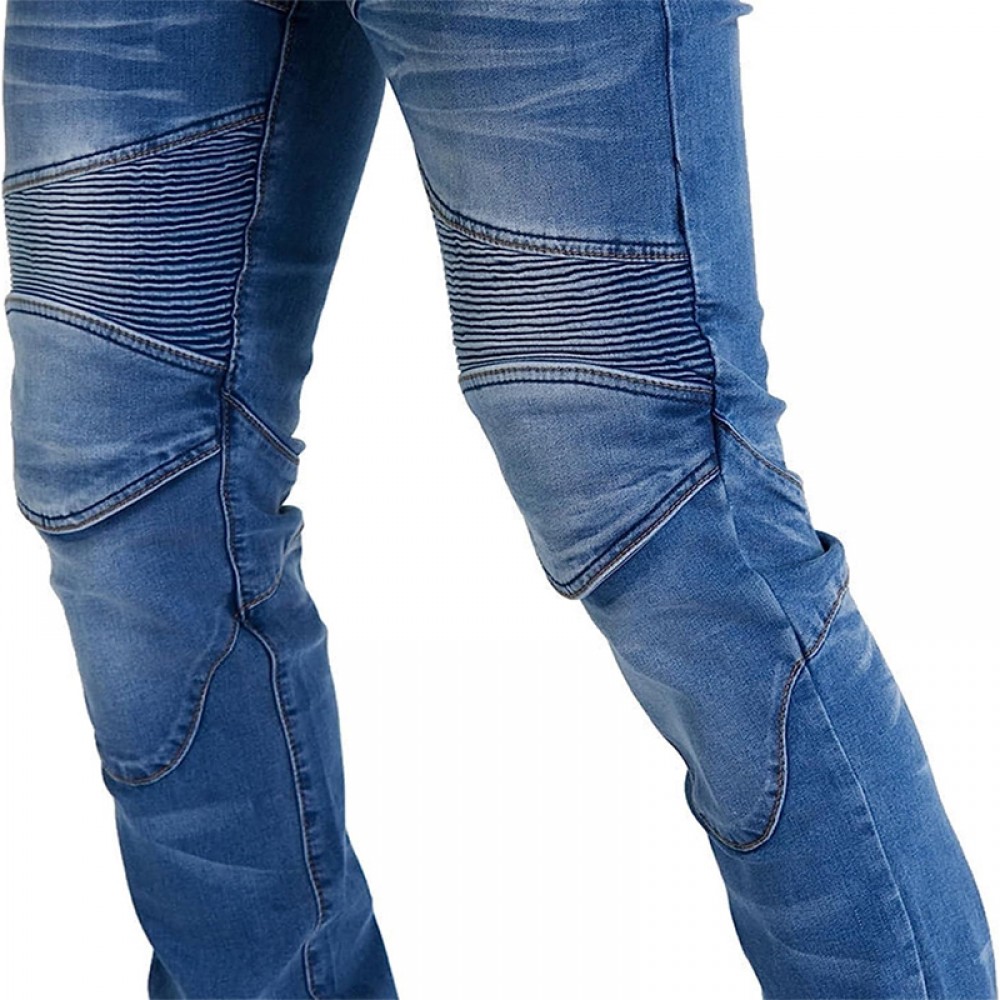 بنطال جينز حماية ازرق قاتح