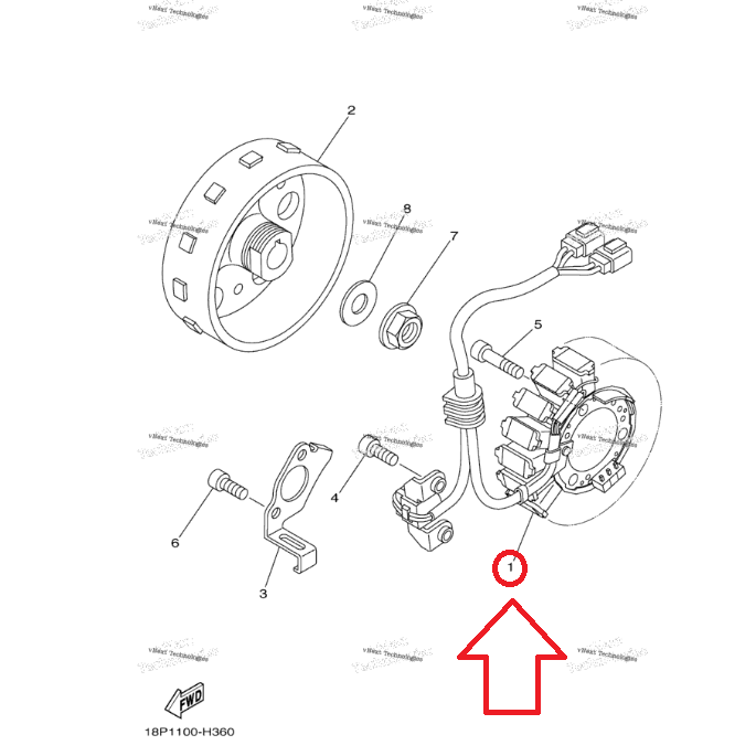 كوايل كهرب YFZ450