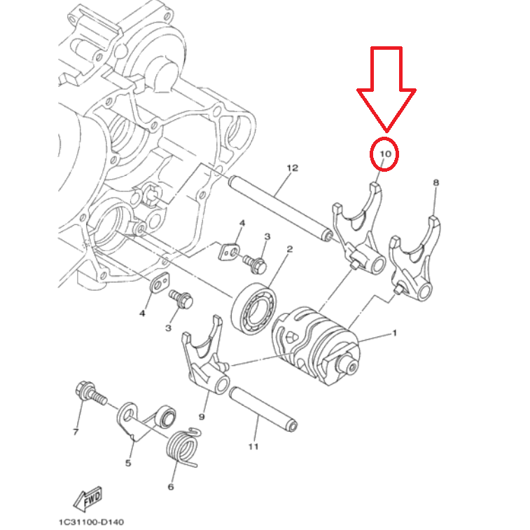 هلال قير YZ125 