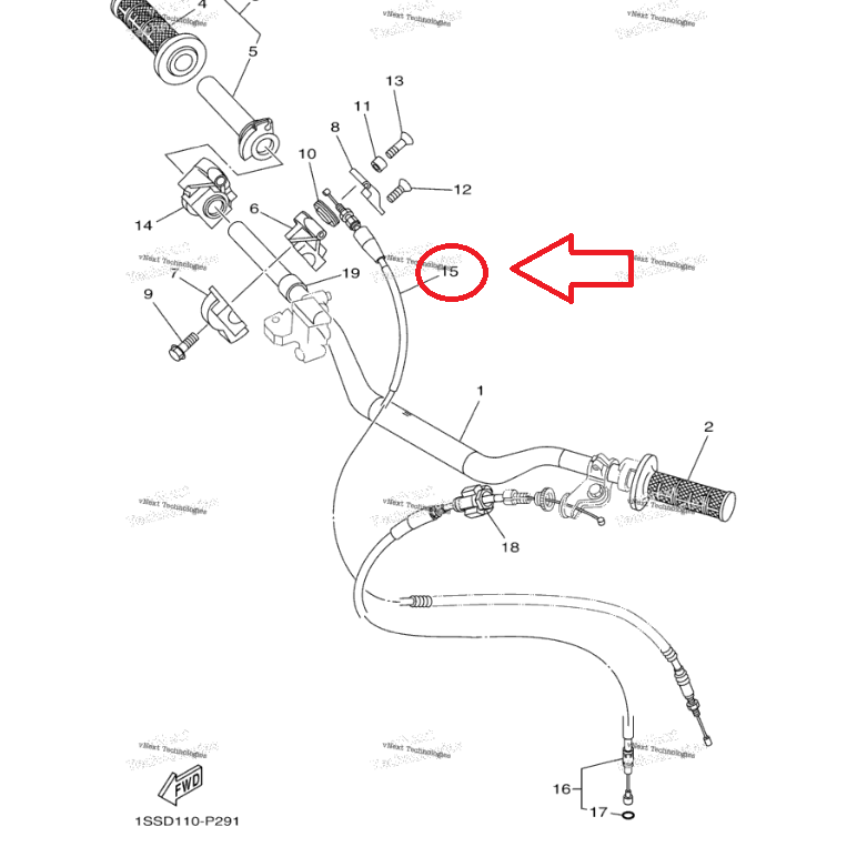 سلك بنص YZ125