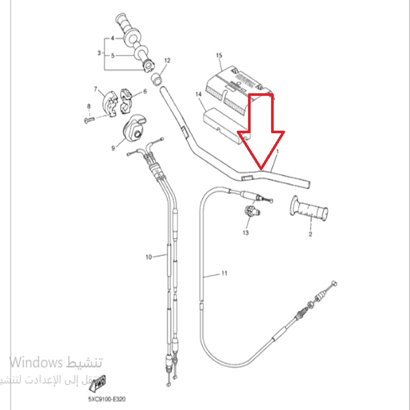 دركسون دباب YZ125  ياماها وكاله 