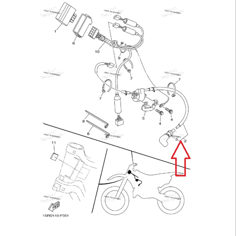 كوايل بوجي دباب يامها YZ125 وكاله