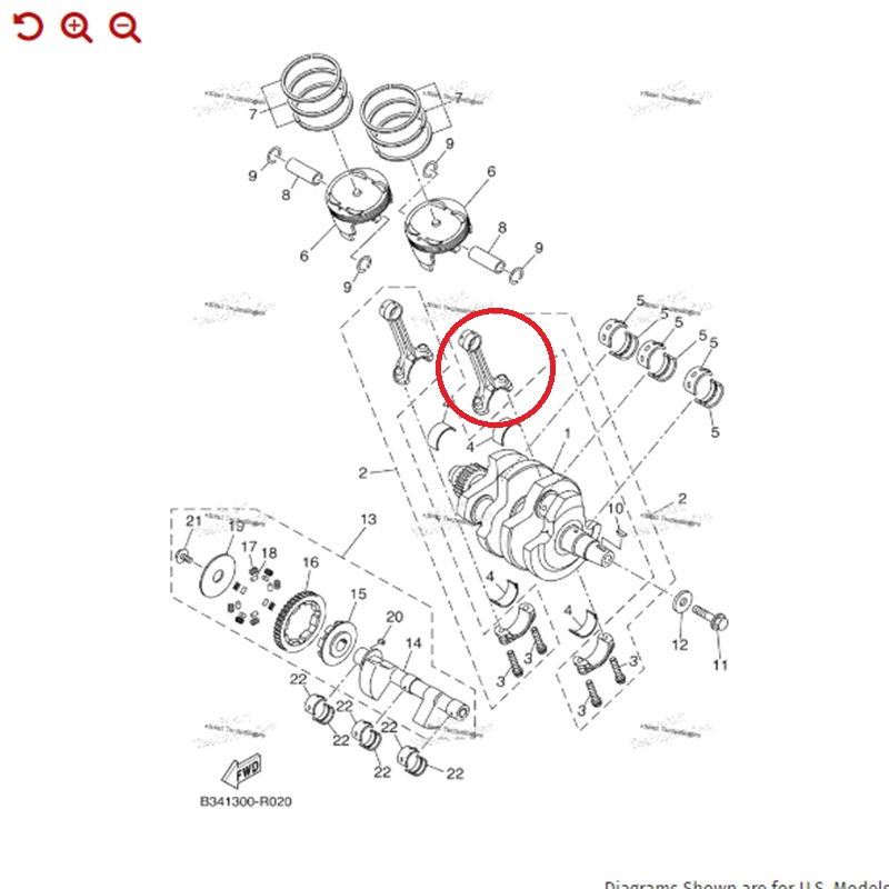 ذراع كرنك دباب XSR700  ياماها وكاله
