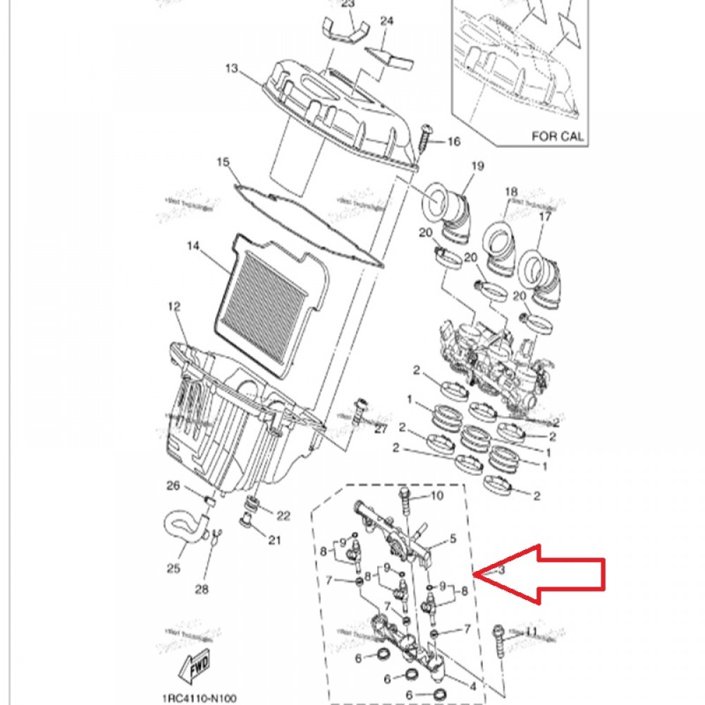 بخاخات دباب ياماها XSR900 وكاله