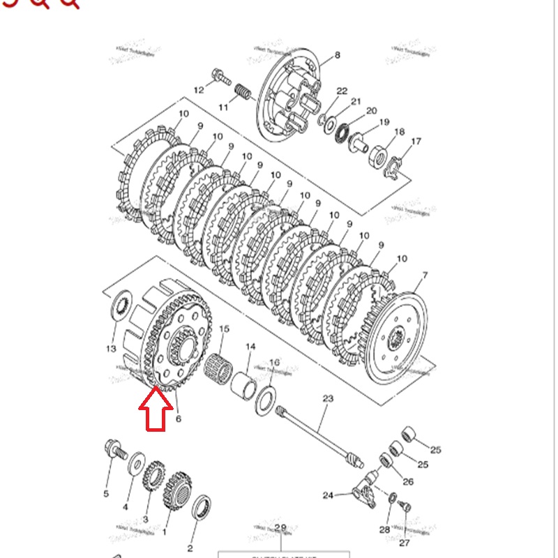 درام كلتش دباب ياماها YZ250 وكاله