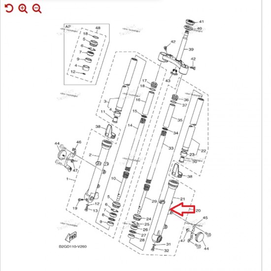 ضاغط مساعد يسار دباب ياماهاMT07 