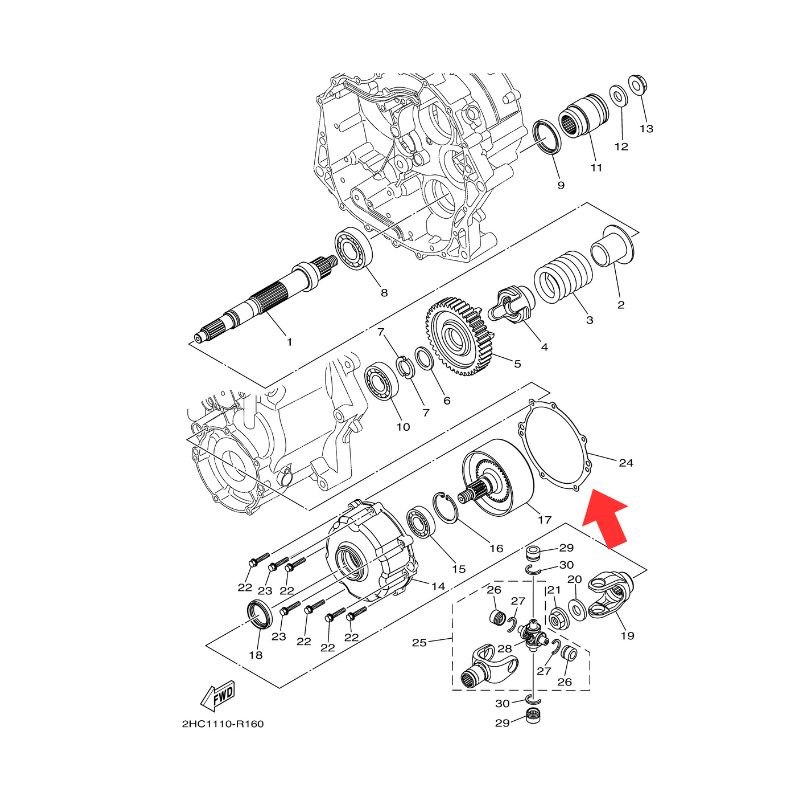 وجه قير بقي  YXZ1000R وكالة