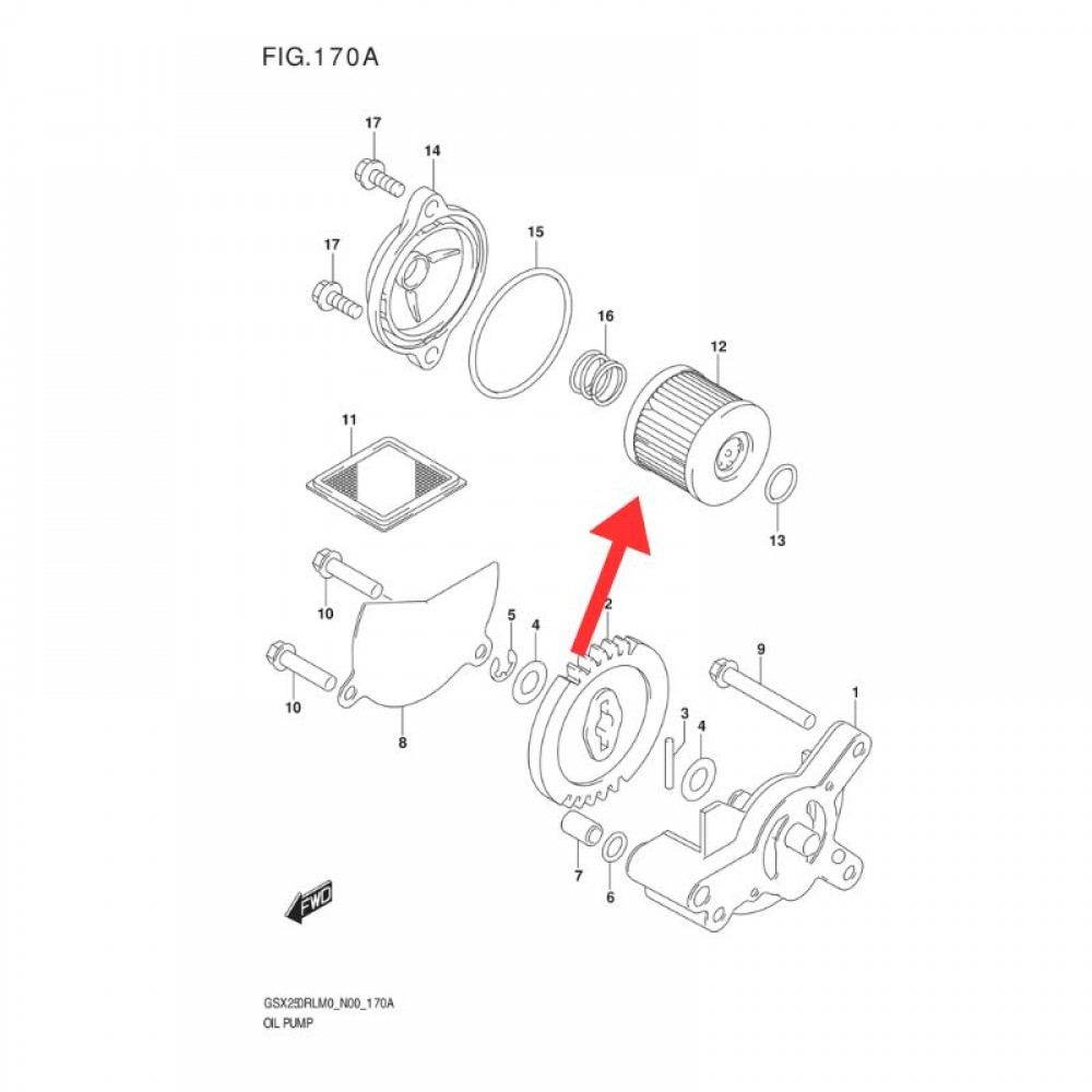 فلتر زيت مكينة سوزوكي  V-STROM250 SX ادفنشر
