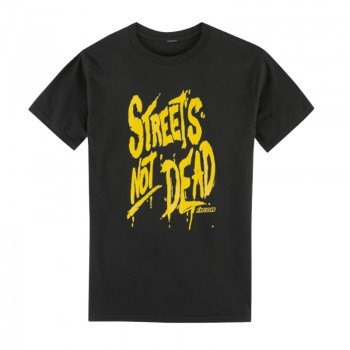 تي شيرت اسود ماركة ايكون STREET NOT DEAD