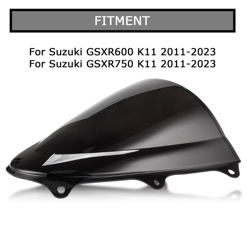 زجاج امامي سوزوكي اسود(GSXR750 K11 2011-2022)