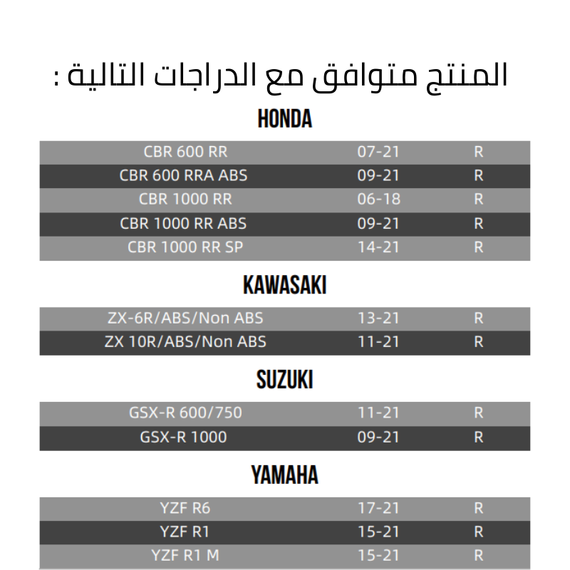 فحمات خلفي GSXR