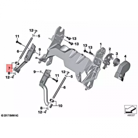 حامل زجاج BMW يمين