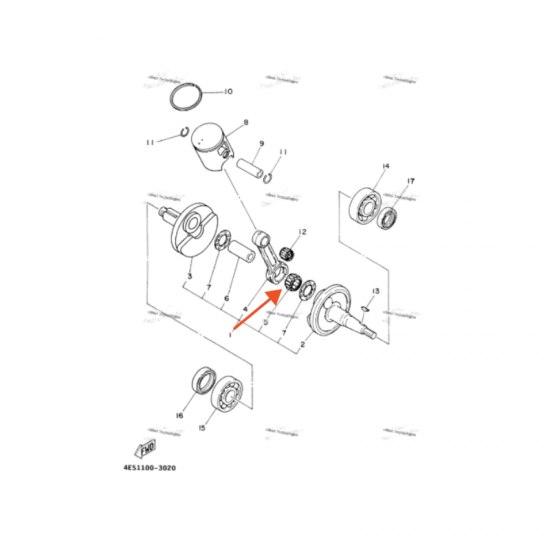 رمان ذراع عمود الكرنك ( كبير ) YZ85 وكالة