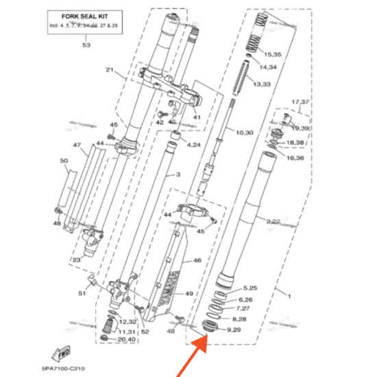 صوفة مساعد امامي YZ85 وكالة