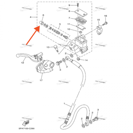 ربلة علبة زيت يد البريك YZ85 وكالة