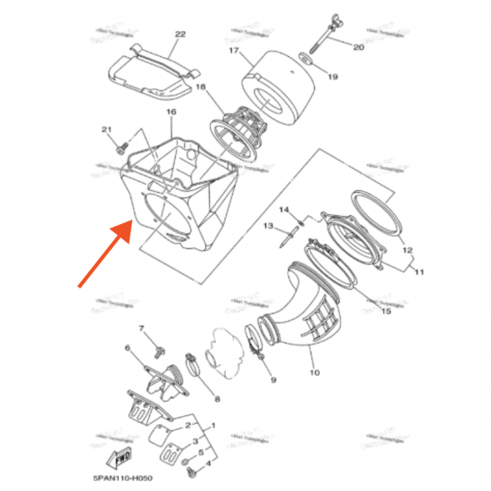 علبة فلتر الهواء YZ85 وكالة