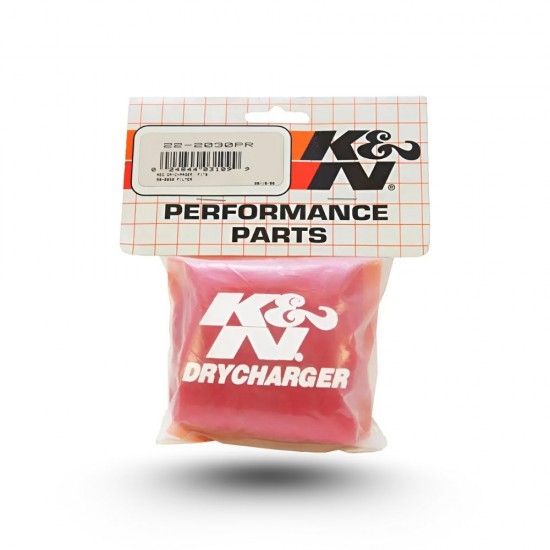 غلاف فلتر الهواء جاف مخروطي دائري أحمر من K&N