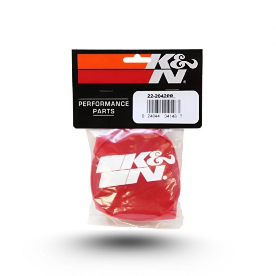 غلاف فلتر الهواء جاف مخروطي دائري أحمر من K&N