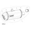 قزوز  Akrapovic Titanium Suzuki V-STROM 1000 (14-19)