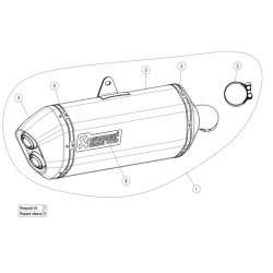 قزوز  Akrapovic Titanium Suzuki V-STROM 1000 (14-19)