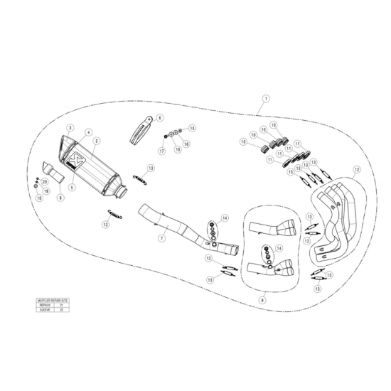 فل سستم Akrapovic  Kawasaki ZX-6R 23-25