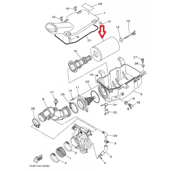 قماش فلتر هواء رابتر 700 وكالة